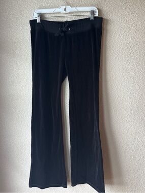 Miss Me Black Velour Drawstring Lounge Pants Size Large